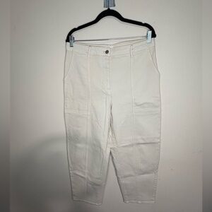 Wilfred Free Modern Utility Cream Pants - Size 12, Excellent Condition